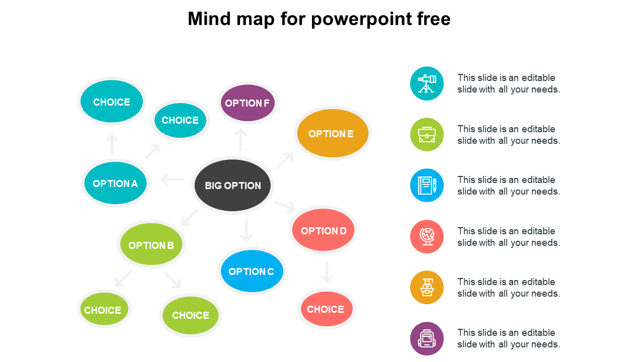Free - Attractive Mind Map For PowerPoint Free Templates
